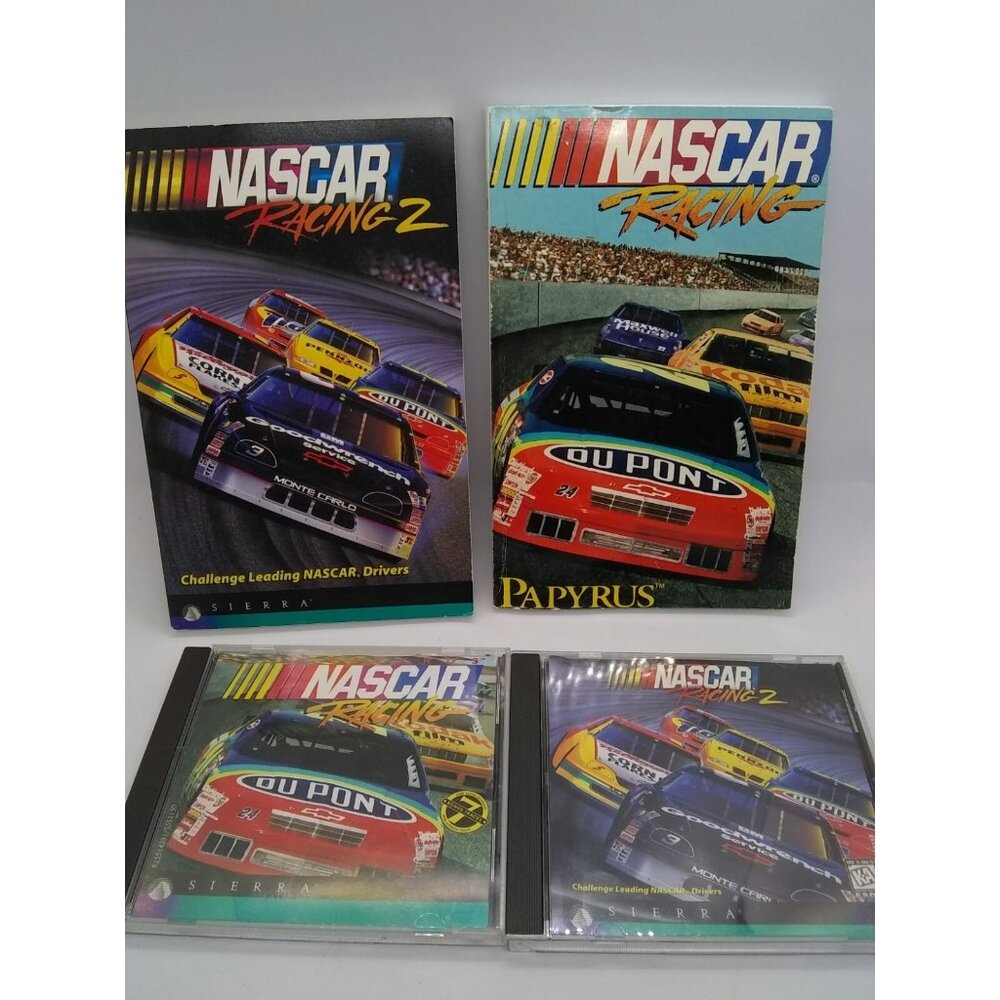 Vtg bundle set of 2 NASCAR Racing & Nascar Racing 2 PC Game CD-ROM